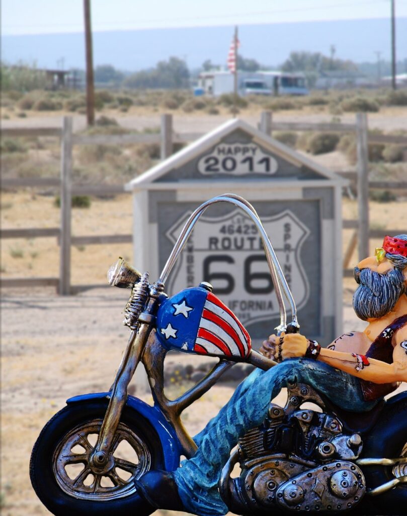 biker, route 66, freedom, usa, california, desert, asphalt, travel, route, highway, road, road trip, road 66, nature, route66, vacations